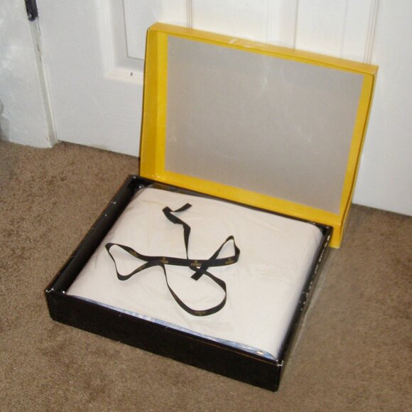 NEW FENDI Bath Towel 100% Cotton Light Blue Zucca in Box Giftable - Picture 3 of 10